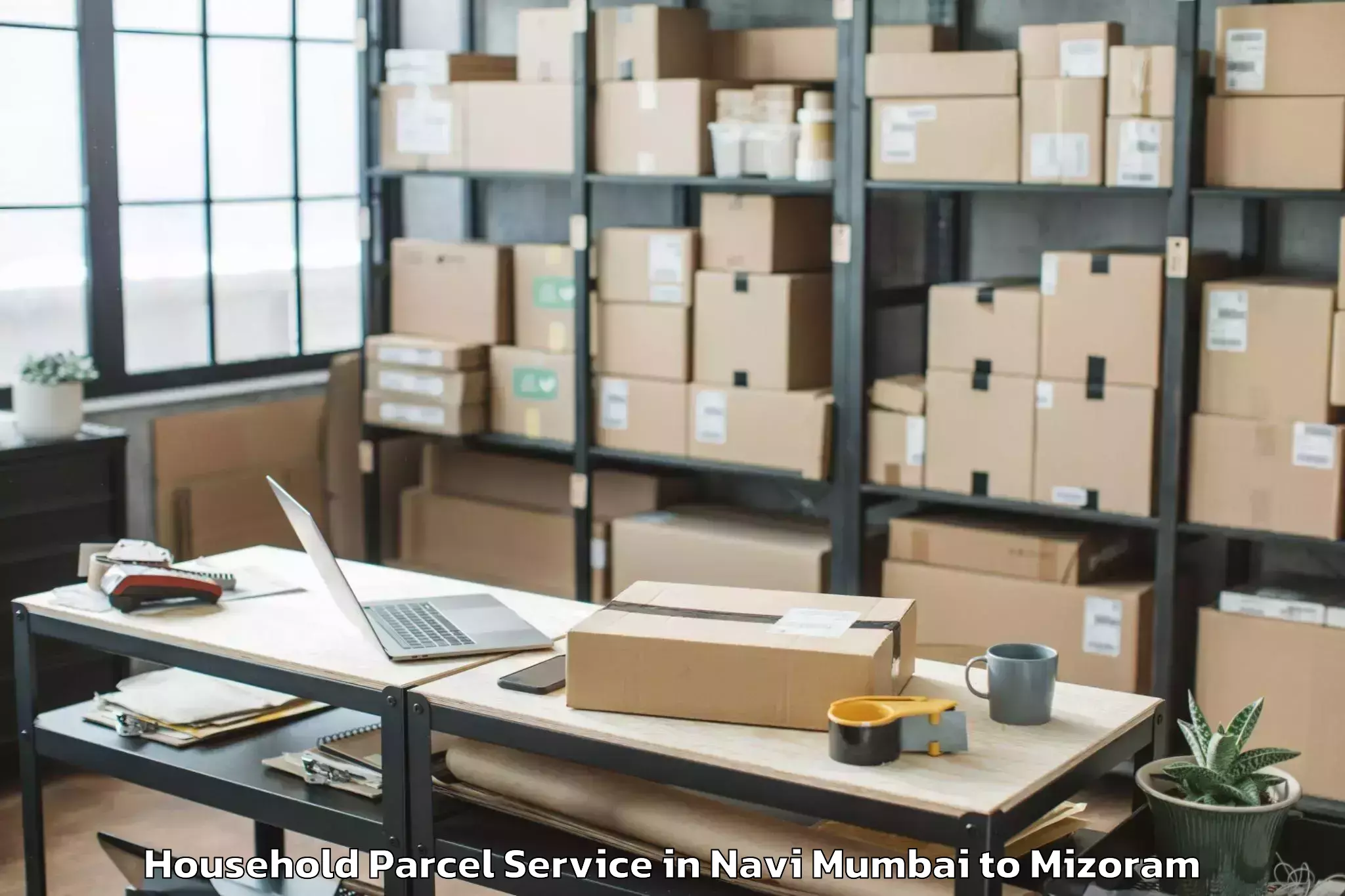 Quality Navi Mumbai to Saitual Household Parcel